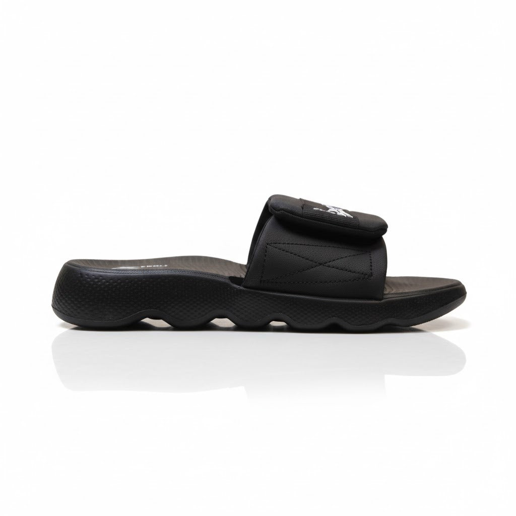 Black Cloud Cushion Slides for Men | Soft & Comfortable Daily Wear Slippers