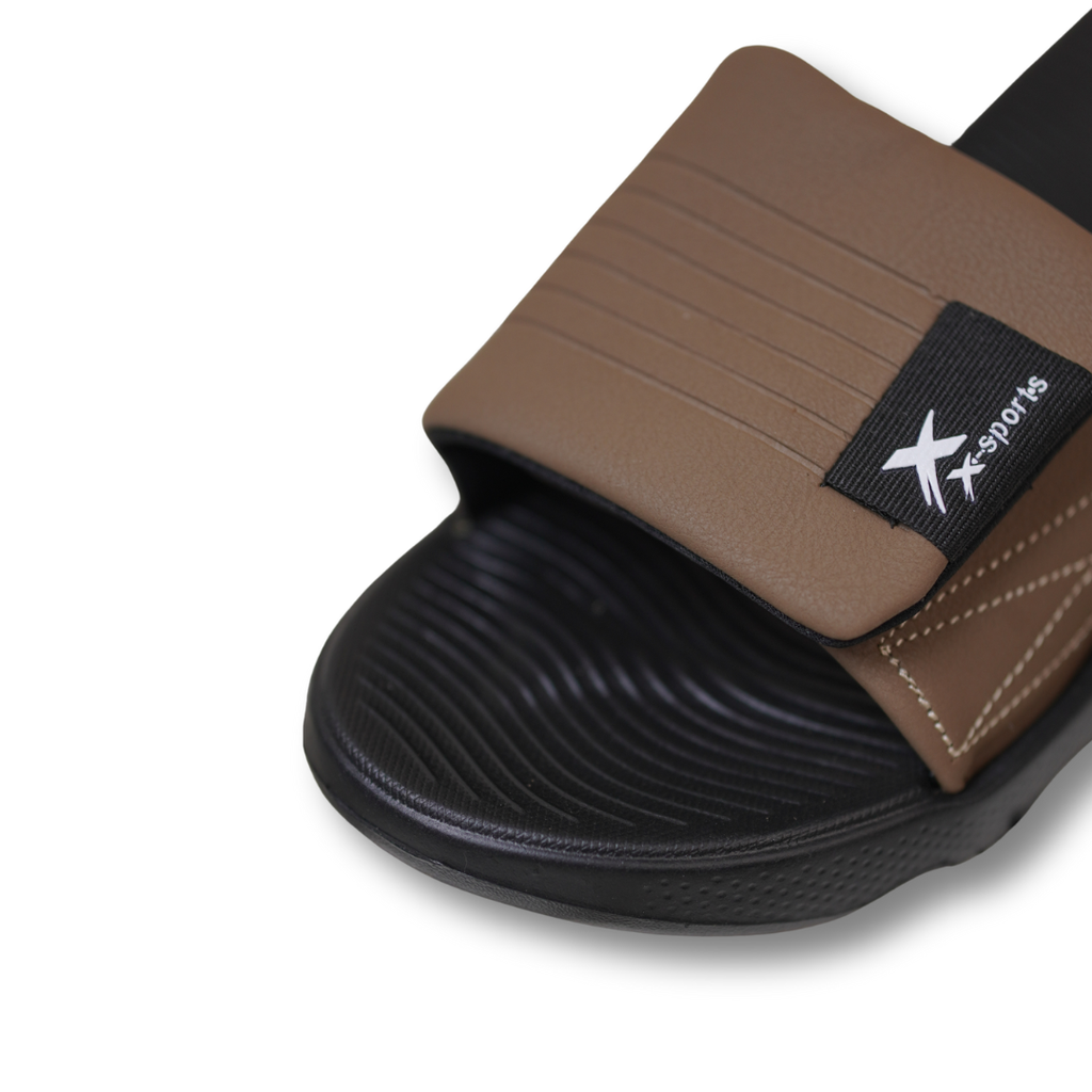 Brown Cloud Cushion Slides for Men | Soft & Comfortable Daily Wear Slippers
