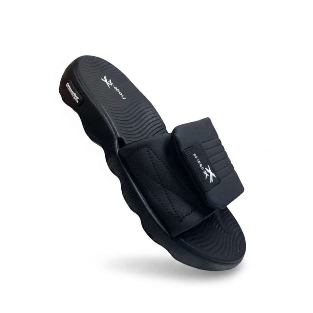 Black Cloud Cushion Slides for Men | Soft & Comfortable Daily Wear Slippers
