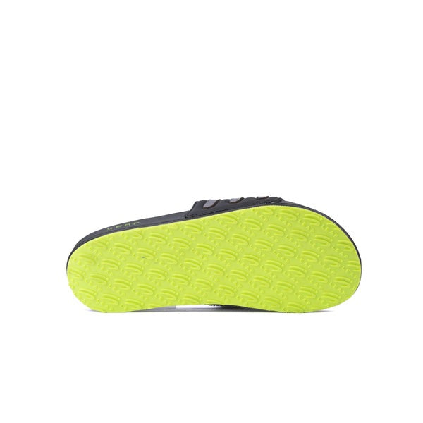 Blue Triple Strap Slides for Men – Soft Cushion Comfort Slippers